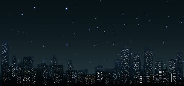 gece isyanlari sahne, şehir silueti