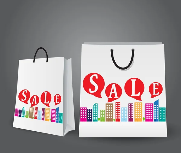 Sale design with shopping bags — Stock Vector