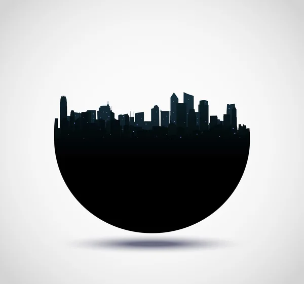 Panoramy miasta w nocy .urban sceny — Wektor stockowy