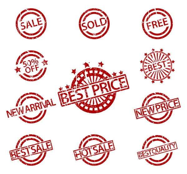 Set of Rubber Stamps sale — Stock Vector