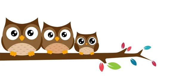 Owl family Vector Art Stock Images | Depositphotos