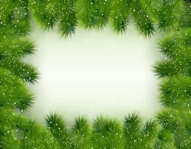 用杉树和球的圣诞祝福