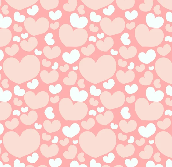 Seamless pattern with heart shapes — Stock Vector