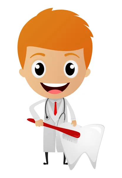 Dentiste dessin animé — Image vectorielle