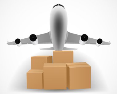 uçak teslimat kavramı kazık paketleri ile