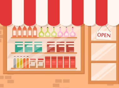 winkel en markt achtergrond