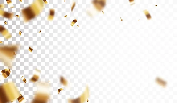 Векторный Фон Золотых Конфет Лент Изолированный Прозрачном Фоне — стоковый вектор