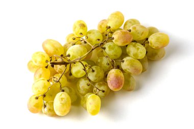 Beyaz arka planda beyaz üzümlü bir masa fırçası. Yüksek kalite fotoğraf