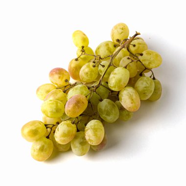 Beyaz arka planda beyaz üzümlü bir masa fırçası. Yüksek kalite fotoğraf