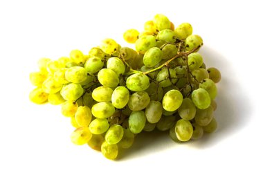 Beyaz arka planda beyaz üzümlü bir masa fırçası. Yüksek kalite fotoğraf