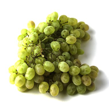 Beyaz arka planda beyaz üzümlü bir masa fırçası. Yüksek kalite fotoğraf