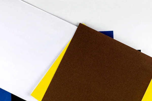 Fond Abstrait Multicolore Fait Feuilles Papier Colorées Photo Haute Qualité — Photo