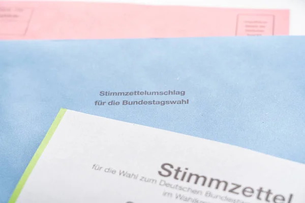 Schede Elettorali Tedesche Elezioni Politiche Germania Voto Corrispondenza — Foto Stock