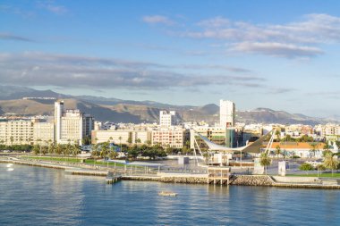 22 Aralık 2019 'da İspanya' nın Gran Canaria şehrinin liman manzaralı.