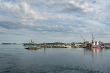 Norveç kıyısındaki Stavanger, Norveç yakınlarındaki petrol platformu, 7 Haziran 2022