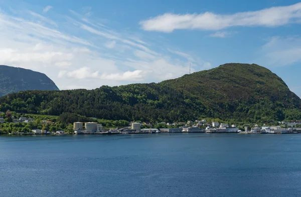 Orizzonte Vista Sul Mare Vicino Alesund Norvegia — Foto Stock