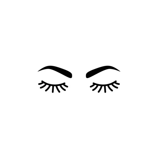 Ögonbrynsvård tunn linje ikon. Delar av skönhet och kosmetika illustration. Ögonbryn och fransar utgör. — Stock vektor