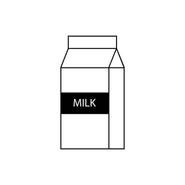 Milk, pack, dairy, drink icon vector image. Can also be used for customer support and UI. Suitable for use on web apps, mobile apps and print media. milk text — Image vectorielle