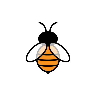 Arı logo vektör şablonunu kavramsallaştırır