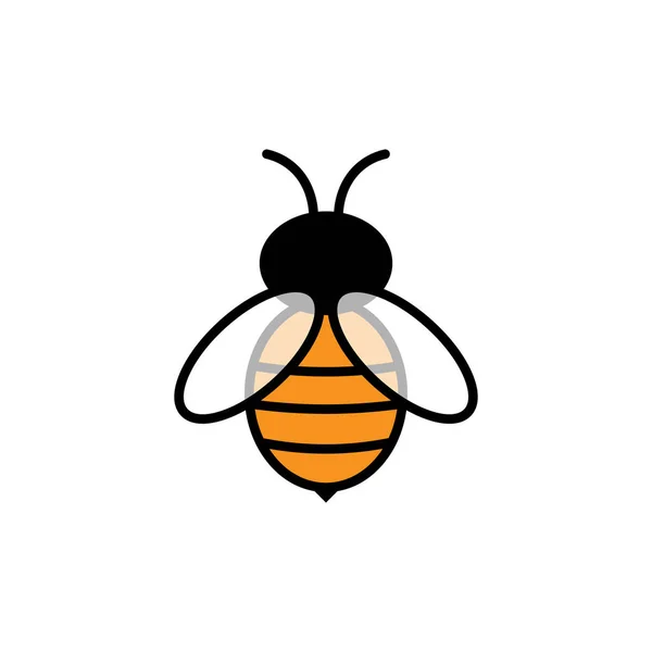 Conceptos de abeja logo vector gráfico abstracto plantilla — Vector de stock