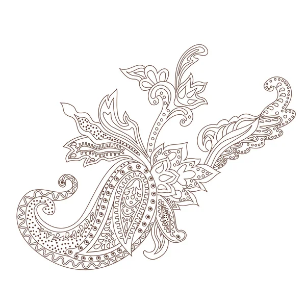 Ornamento Paisley Henna — Vettoriale Stock