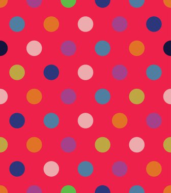 Kırmızı puantiyeli seamless modeli