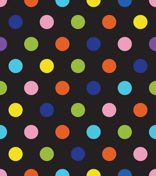 Black polka dot seamless pattern — Stock Vector