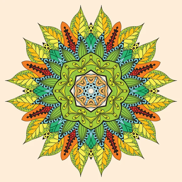 Çiçek Mandala — Stok Vektör
