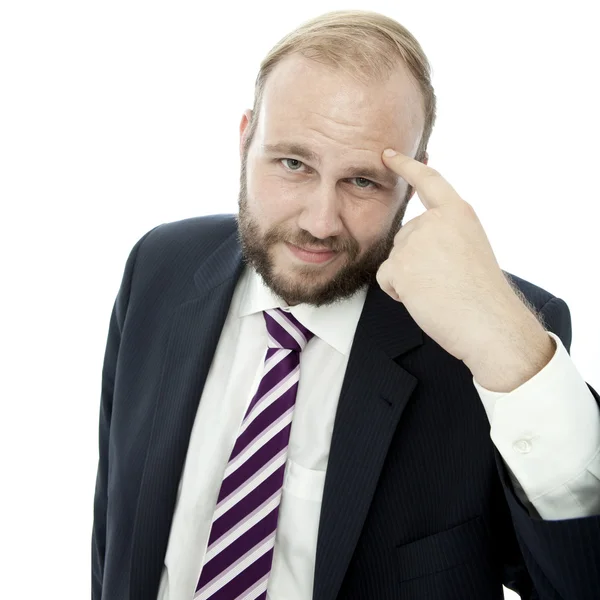 Barba hombre de negocios decir que algo es una locura Fotos de stock