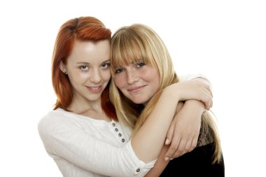 genç güzel sarışın ve Kızıl saçlı kız arkadaşlarım var