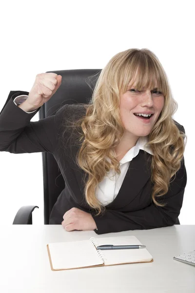 Young blond attractive business woman — Stock Photo, Image