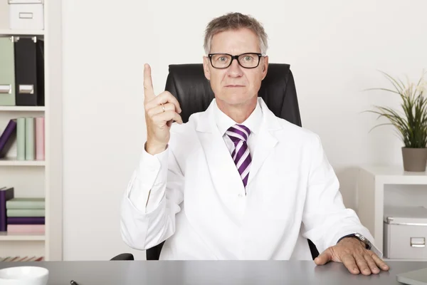 Male Physician Showing First Hand Sign — Stock Photo, Image