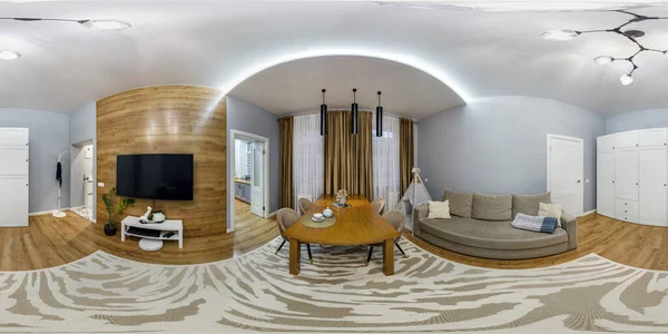 Esférico Hdri 360 Panorama Interior Sala Invitados Vip Apartamento Hotel —  Fotos de Stock