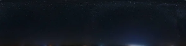 Nocna Panorama Firmamentu Gwiazdami Drogą Mleczną Bezproblemowa Panorama Zenitem Wykorzystania — Zdjęcie stockowe