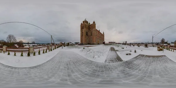 Winter Sprookje Volledige Naadloze Bolvormige Panorama 360 Graden Hoek Uitzicht — Stockfoto