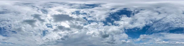 Blue Sky Hdr 360 Panorama White Beautiful Clouds Seamless Projection — Stock Fotó