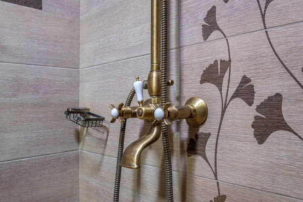 Faucet Shower Mixer Corner Shower Cabin Wall Mount Shower Attachment — Foto Stock