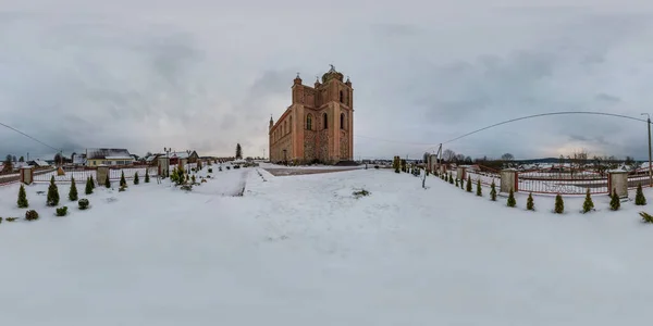 Winter Fairy Tale Full Seamless Spherical Hdr 360 Panorama View — 图库照片