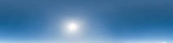 Cielo Blu Chiaro Hdri 360 Panorama Proiezione Senza Soluzione Continuità — Foto Stock