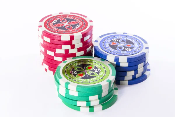 Set colored gambling chips — Stock Photo, Image