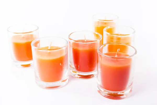 Five orange candles — Stock Photo, Image