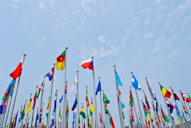 Flags Word EXPO Shanghai 2010, China
