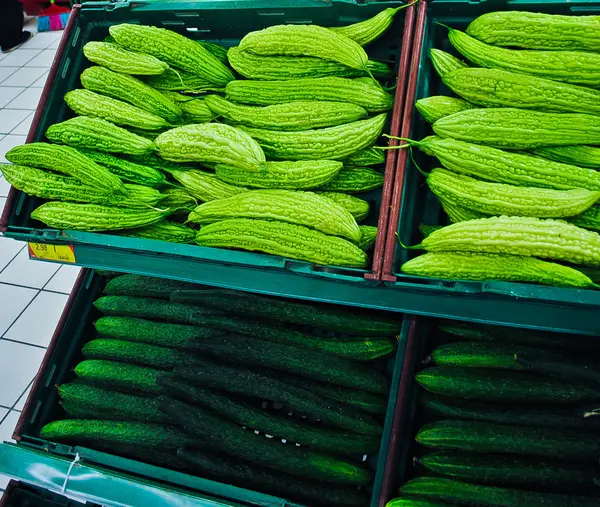 Сucumber, green vegetables — Stock Photo, Image