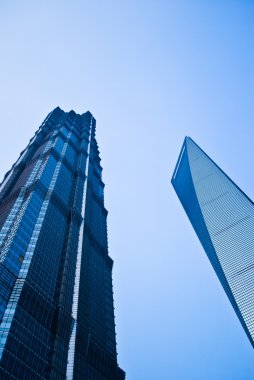 shanghai şehir merkezinde. gökdelenler