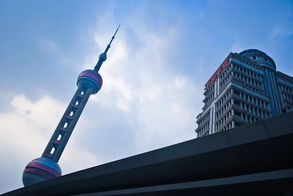 Shanghai Innenstadt. Wolkenkratzer — Stockfoto