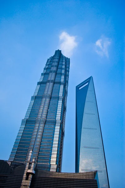 Shanghai Innenstadt. Wolkenkratzer — Stockfoto