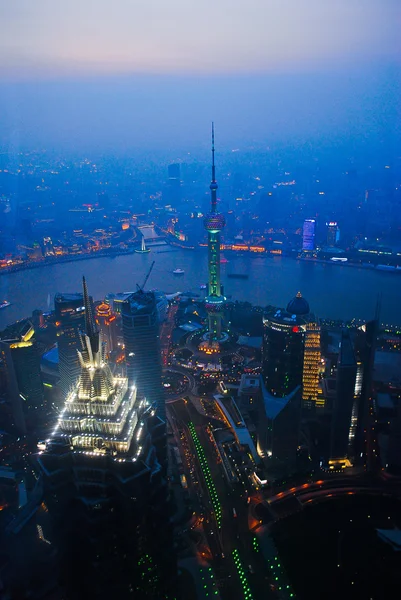 Shanghai downtown Skyscrapers Stockbild