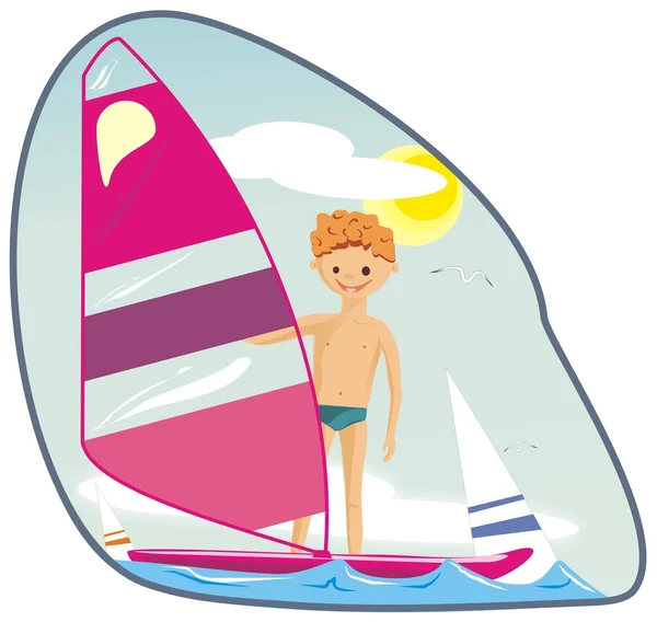 Chlapec & surf Royalty Free Stock Obrázky
