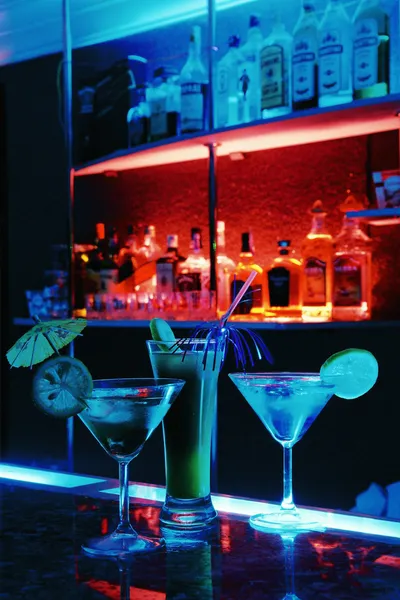 Bar counter in the night club — Stock Photo, Image