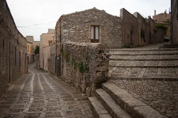 Street in the Village of Erice, Sicily — Stock Photo, Image